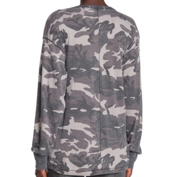 Free People Arielle Camo Printed Longsleeved Tee - Picture 3 of 9